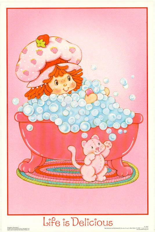 SLIGHTLY DAMAGED CARTOON - STRAWBERRY SHORTCAKE-LIFE IS DELICIOUS - POSTER FRONT