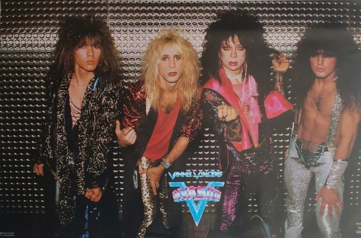 MUSIC: VINNIE VINCENT VINTAGE 1986 INVASION POSTER LW7D