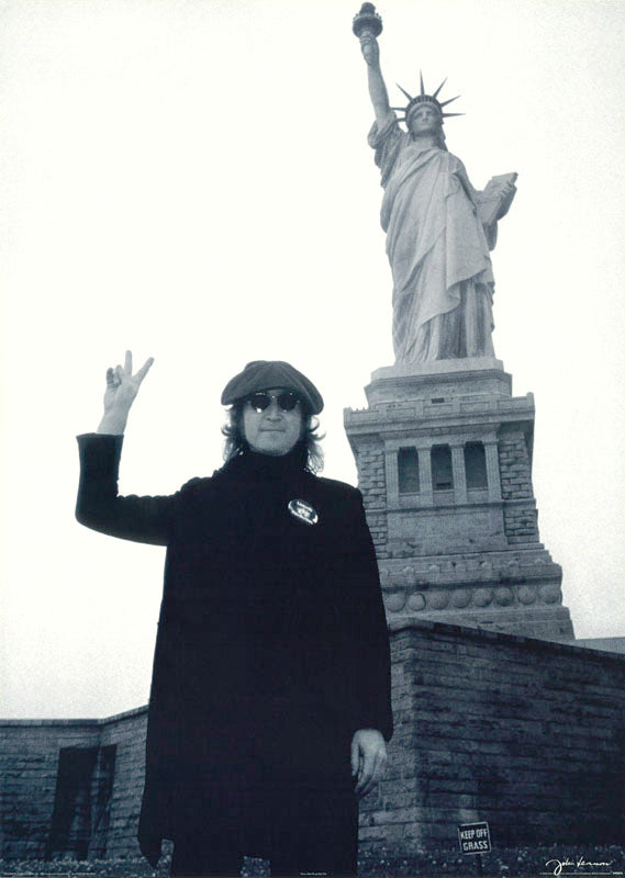 JOHN LENNON STATUE of LIBERTY POSTER