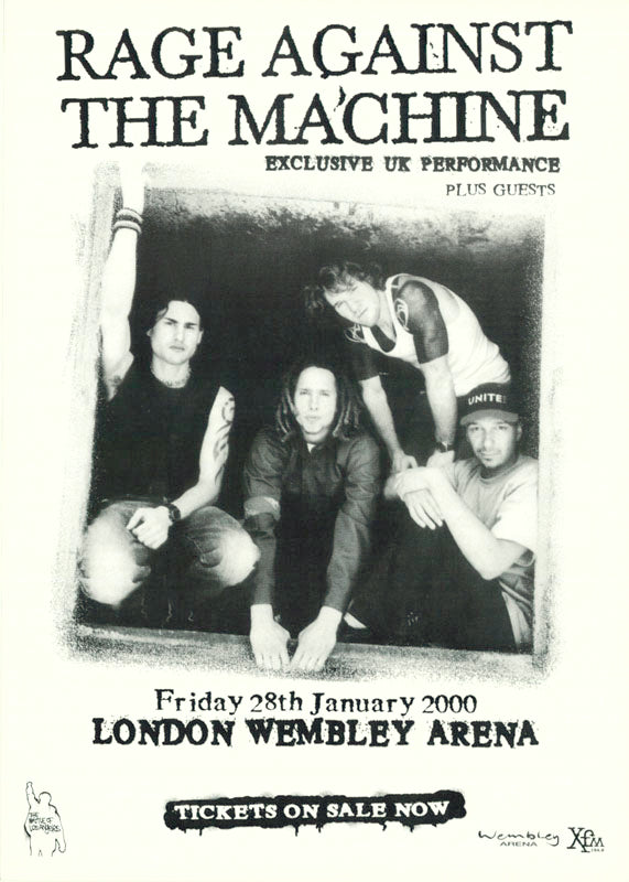MUSIC - RAGE AGAINST the MACHINE-LONDON 2000 - POSTER RW20X