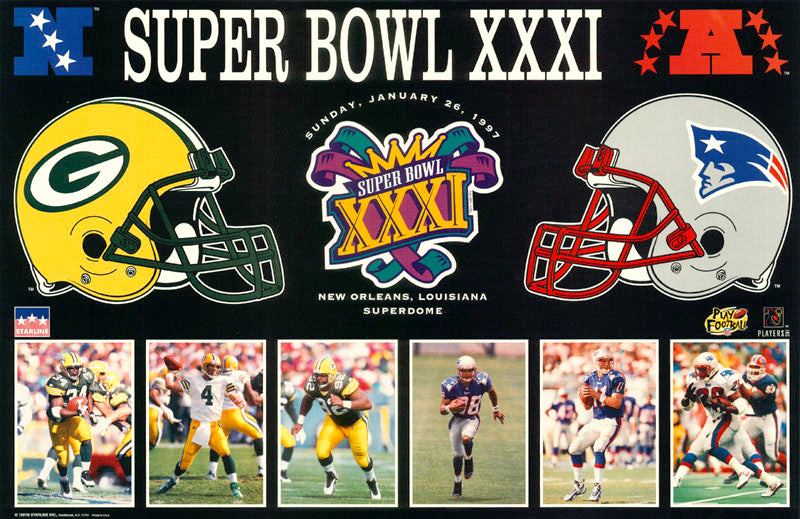 NFL - SUPER BOWL XXXI-NEW ORLEANS 1997 - POSTER LW1Y