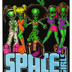 SPACE GIRLS flocked POSTER