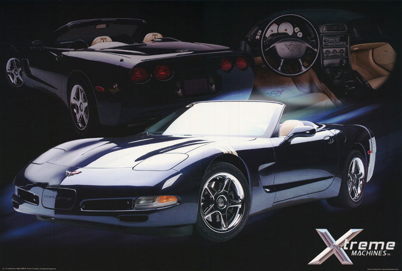TRANSPORTATION - EXTREME MACHINES-CORVETTE -- POSTER LW15i