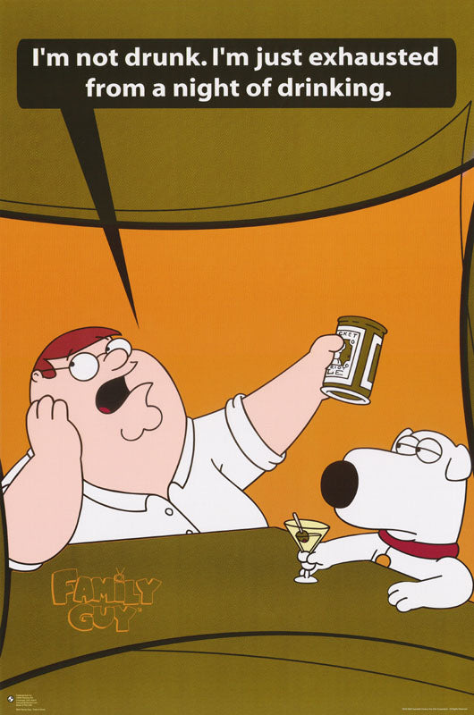 TV CARTOON - FAMILY GUY-PETER & BRIAN -POSTER FW2C