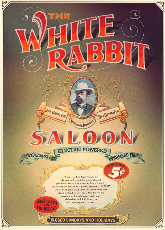 WHITE RABBIT SALOON - POSTER LW20C
