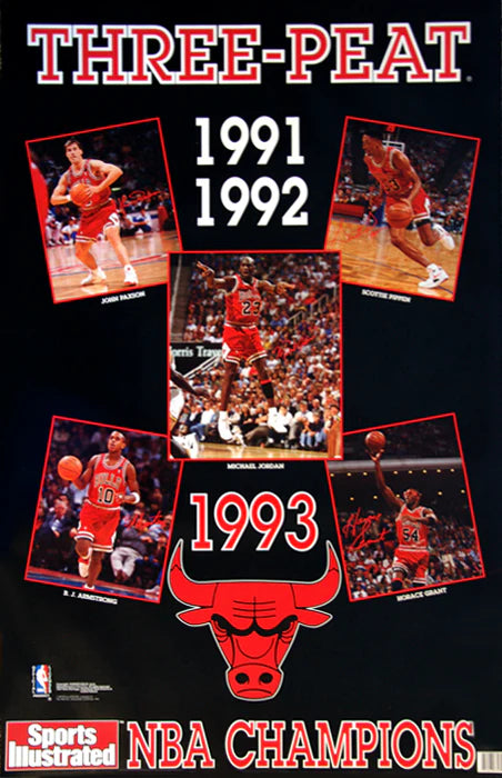 CHICAGO BULLS-THREE PEAT POSTER