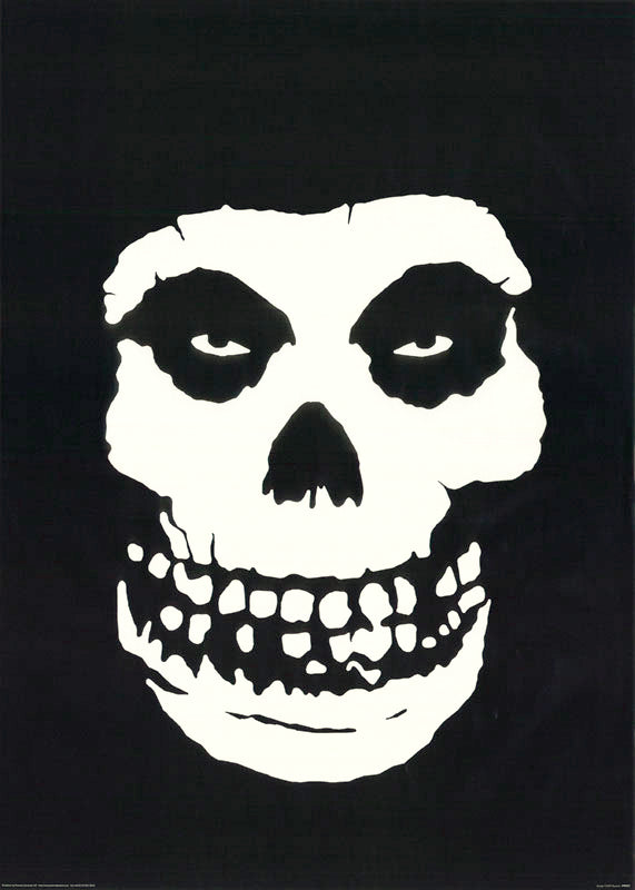 MUSIC: MISFITS skull-white - POSTER RW17Q