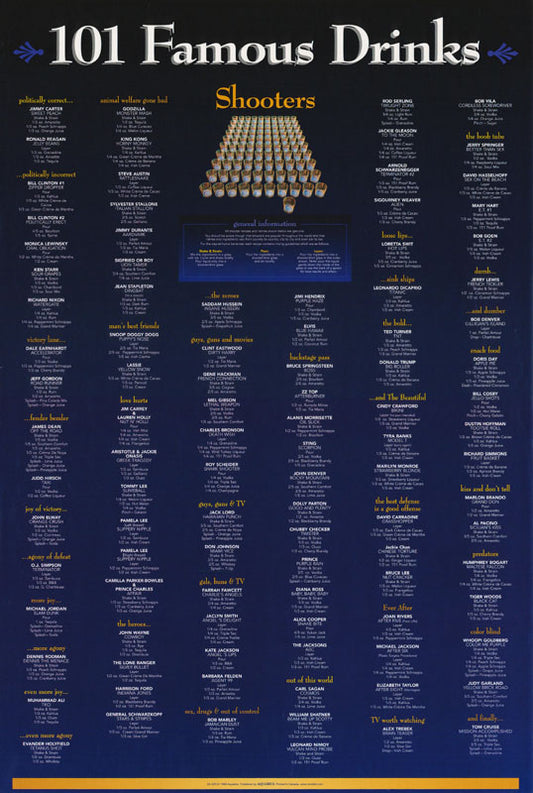 101 FAMOUS DRINKS -- POSTER LW5N