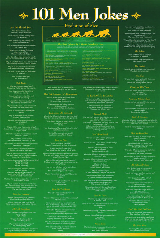 101 MEN JOKES POSTER LW1C