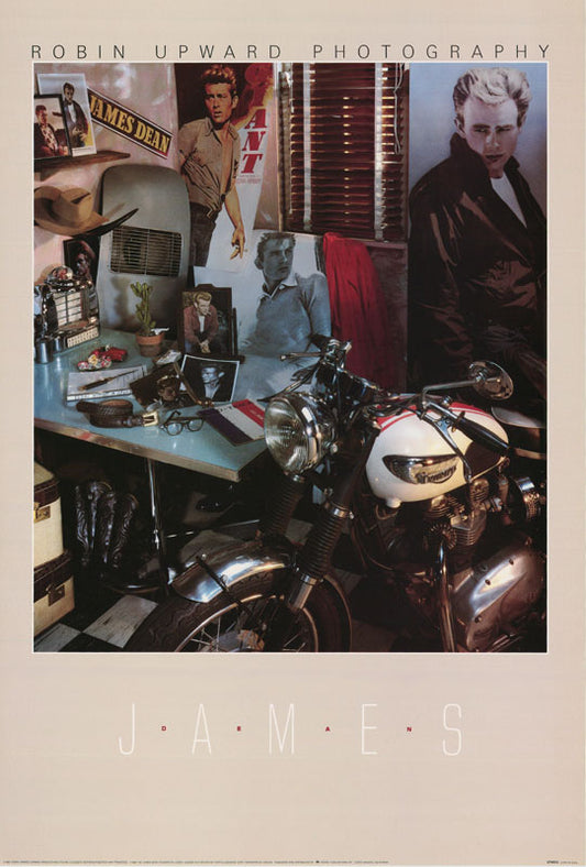 ACTOR - JAMES DEAN (motorcycle) - POSTER RW24A