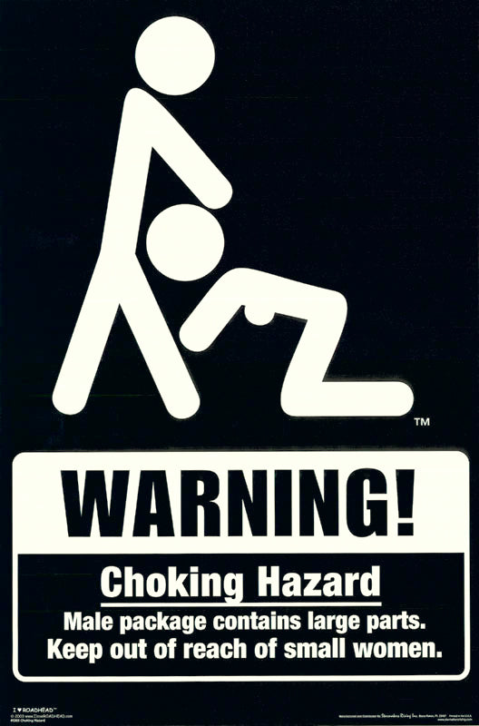 ADULT- CHOKING HAZARD - POSTER RW1C