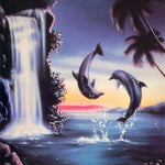 DOLPHIN WATERFALL POSTER