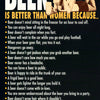 BEER IS BETTER THAN WOMEN - POSTER RC3M