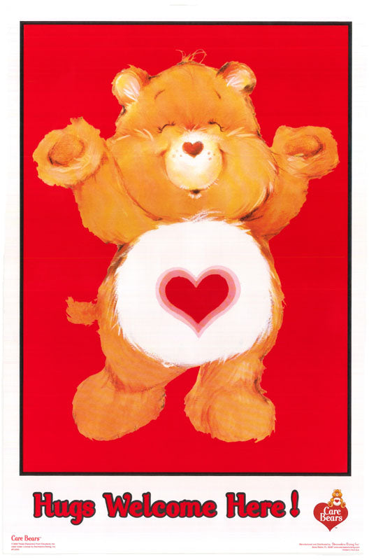 CARTOON - CARE BEARS-HUGS WELCOME HERE (flocked) -POSTER  LC7C