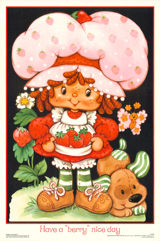 CARTOON - STRAWBERRY SHORTCAKE-HAVE A BERRY NICE DAY (flocked)- POSTER LC1C&D
