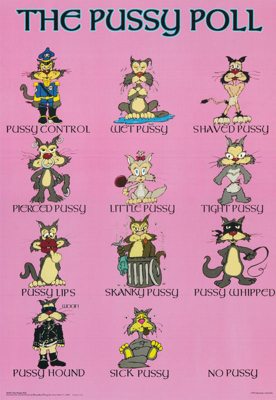COMICAL-ADULT - PUSSY POLL - POSTER RC2C
