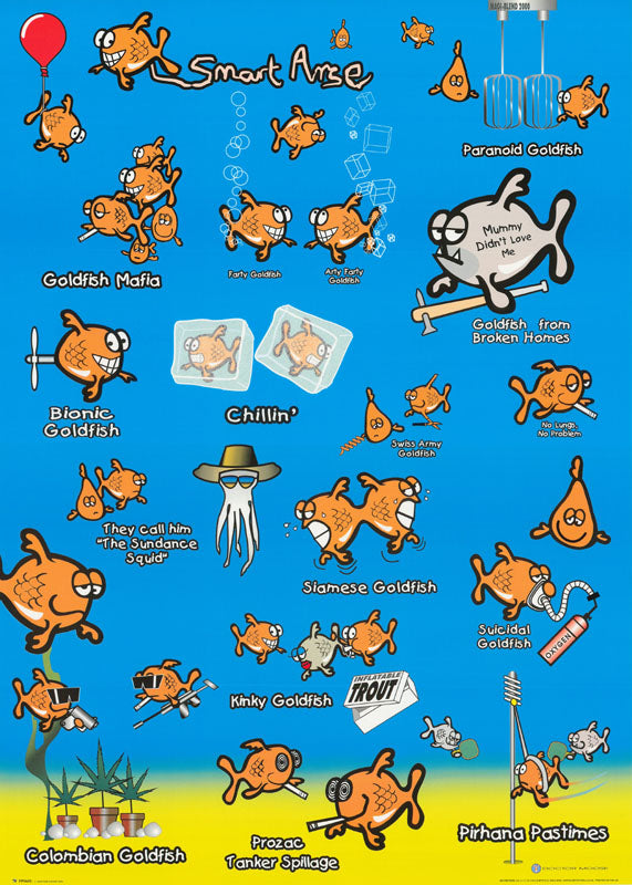 COMICAL-ANIMAL - fish - POSTER LW16i