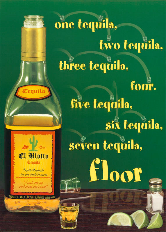 COMICAL - ONE TEQUILA,TWO TEQUILA... - POSTER RW18B
