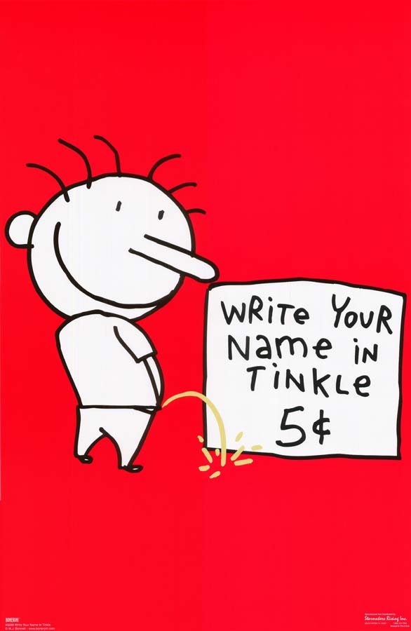 COMICAL - WRITE YOUR NAME in TINKLE - POSTER LC7i – Midwest Posters