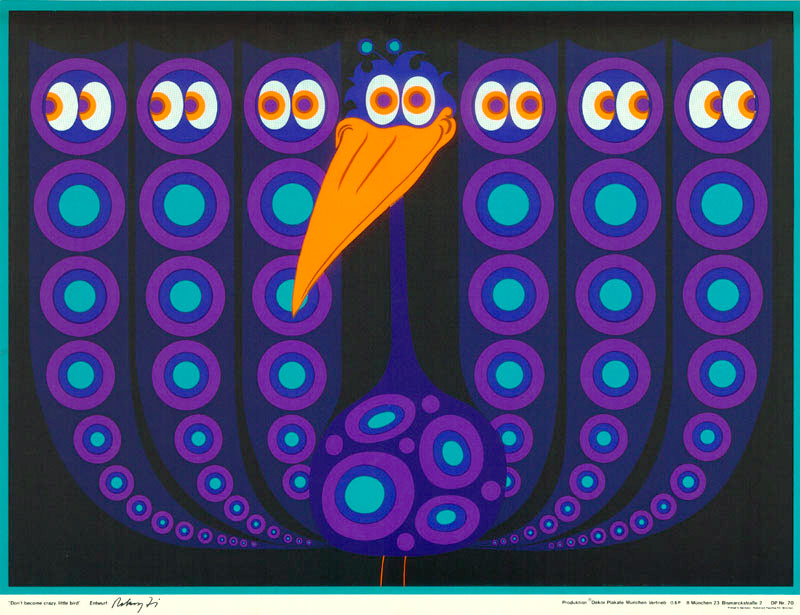 DON'T BECOME CRAZY LITTLE BIRD-BL - POSTER RW5E