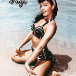 F-MODEL - BETTIE PAGE-on the BEACH - POSTER RP73X