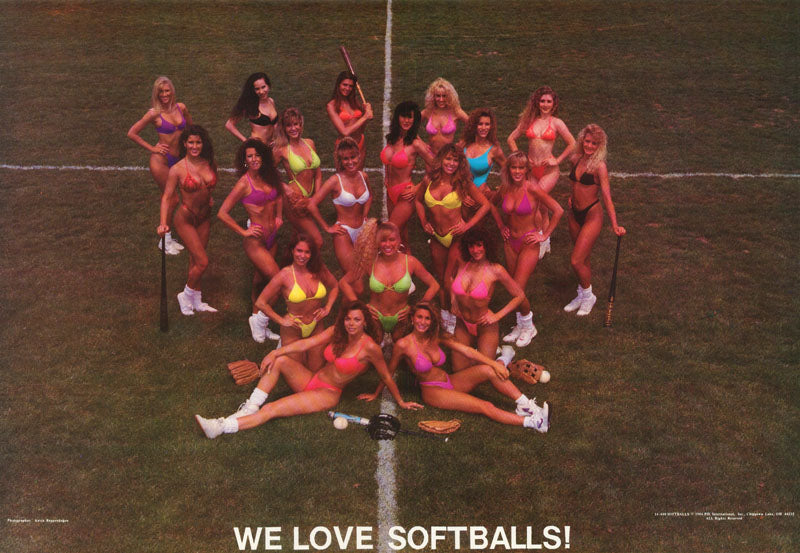 F-MODELS - WE LOVE SOFTBALLS -- POSTER  LW14W