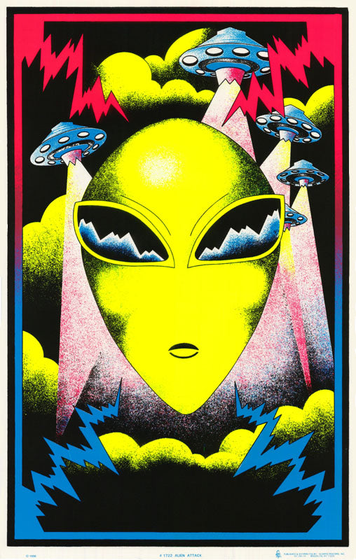 FANTASY - ALIEN  ATTACK (flocked) - 1722F POSTER RC5F
