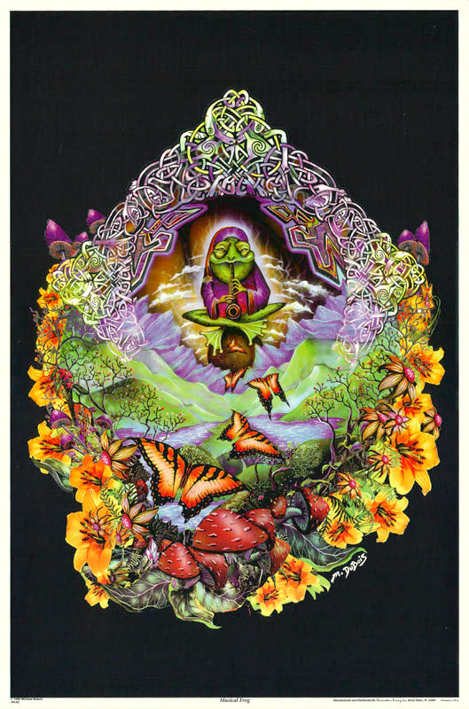 FANTASY-PSYCHEDELIC - MUSICAL FROG - POSTER LW31Z