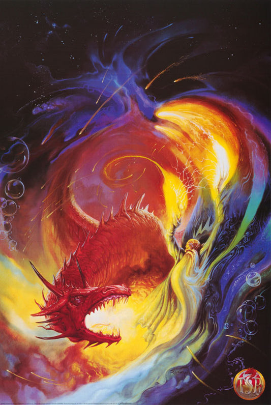 FANTASY - WIZARD & DRAGON - POSTER RW16N