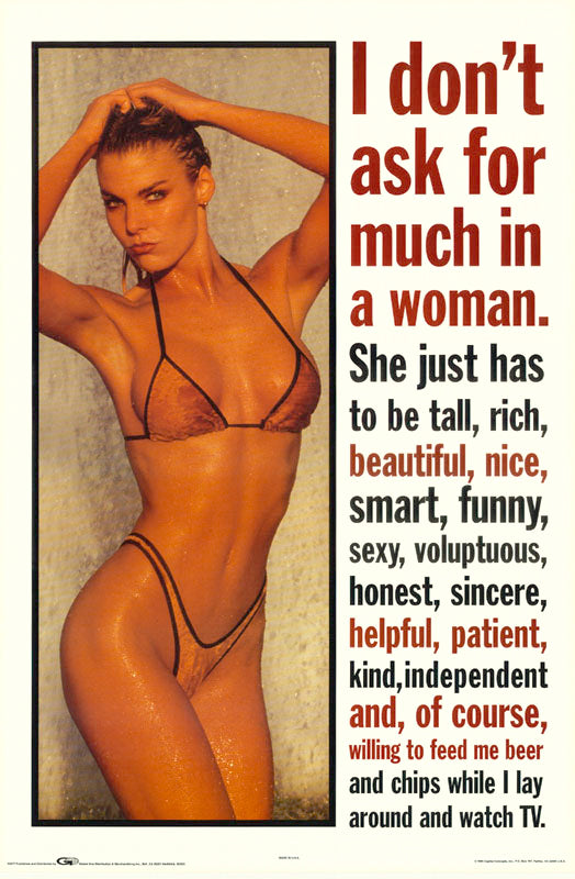 I DON'T ASK for MUCH in a WOMAN - POSTER LW29X