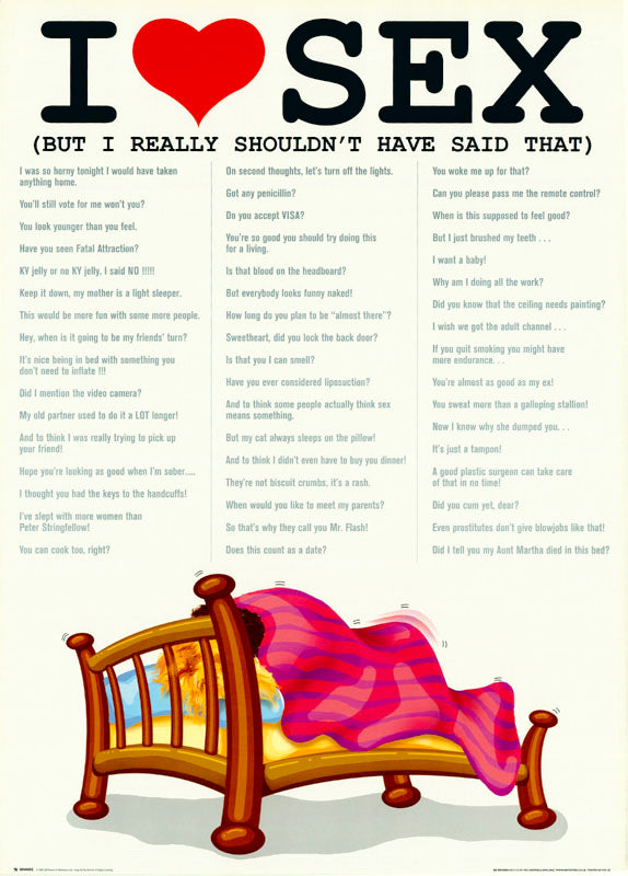 I LOVE SEX - POSTER LW23A