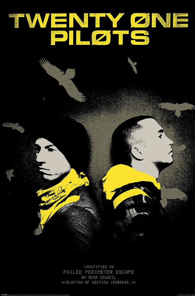MUSIC: 21 PILOTS TRENCH VULTURES POSTER NEW