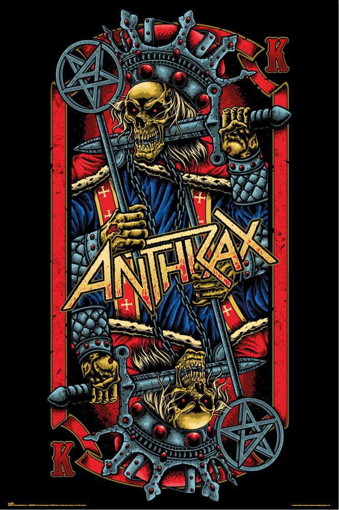 ANTHRAX PLAYING CARD POSTER NEW