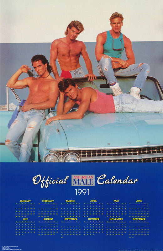 M-MODEL - AMERICAN MALE 1991 CALENDAR - POSTER LW15W