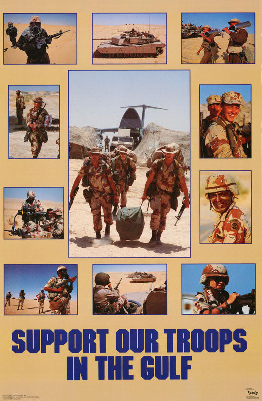 MILITARY - TROOPS COLLAGE-GULF -POSTER RC8Q