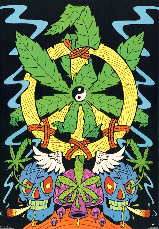 MJ HIGH TIMES FLOCKED POSTER