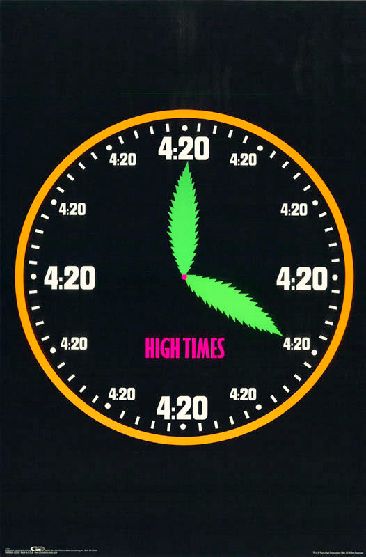 MJ - HIGH TIMES-CLOCK - POSTER LW21T