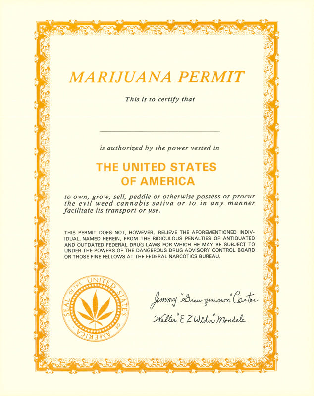 MJ - MARIJUANA PERMIT - POSTER LC2S