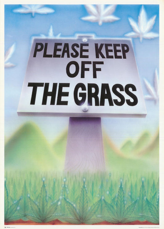 MJ - PLEASE KEEP OFF THE GRASS - POSTER RW17H