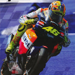 MOTO GP WORLD CHAMPION 2002 POSTER SLIGHTLY DAMAGED