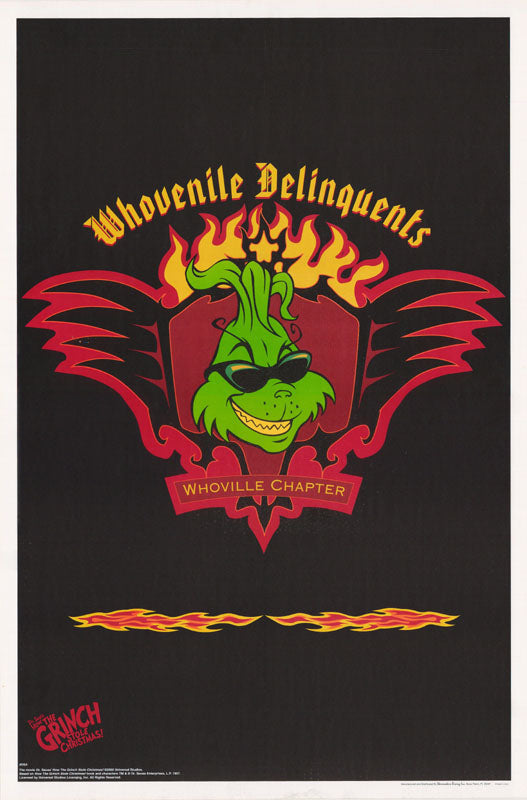 MOVIE - HOW THE GRINCH STOLE C'MAS-WHOVENILE DELINQUENTS-WHOVILLE CHAPTER-FLOCKED - POSTER  LC8A