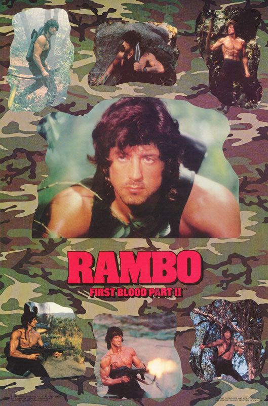 MOVIE - RAMBO-FIRST BLOOD II-STALLONE - POSTER RC10J