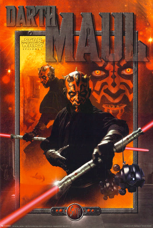 MOVIE - STAR WARS EPISODE 1- DARTH MAUL POSTER -  RW13M