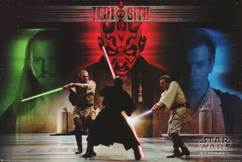 STAR WARS EPISODE 1 JEDI BATTLE POSTER