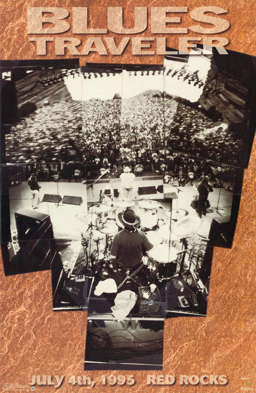 MUSIC - BLUES TRAVELER at RED ROCK 1995 - POSTER LW7-O