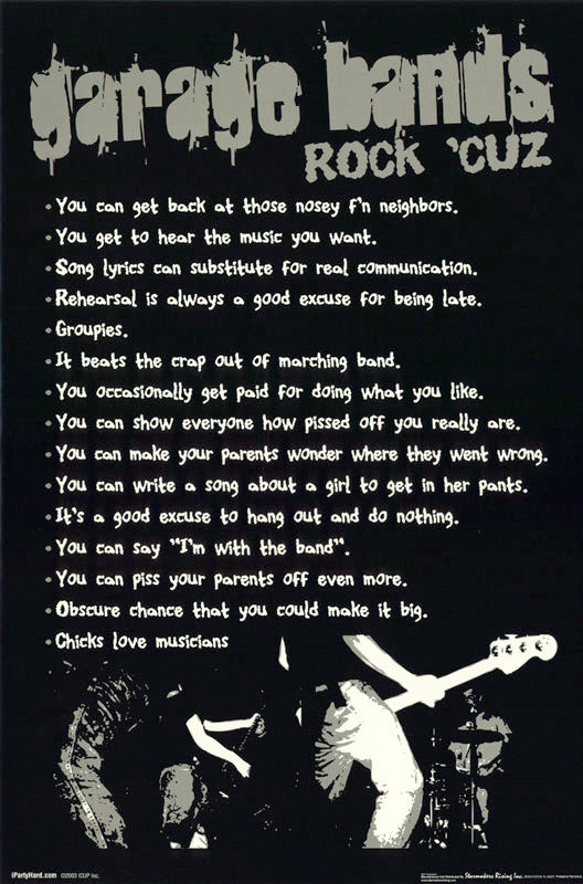 MUSIC - GARAGE BANDS ROCK 'CUZ - POSTER RW6A