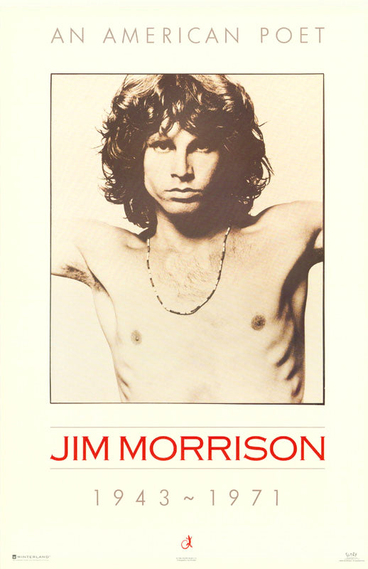 JIM MORRISON AN AMERICAN POET POSTER