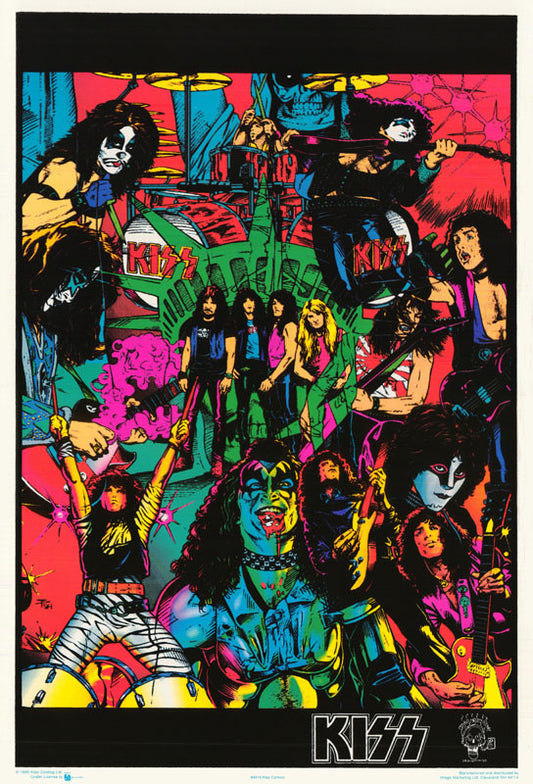 MUSIC - KISS COMICS - 9319 FLOCKED POSTER LC1G