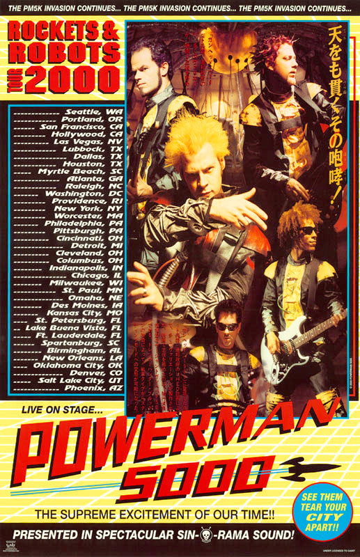 POWERMAN 5000 TOUR 2000 POSTER – Midwest Posters