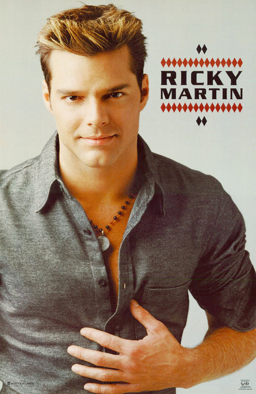 RICKY MARTIN (gray shirt) POSTER – Midwest Posters